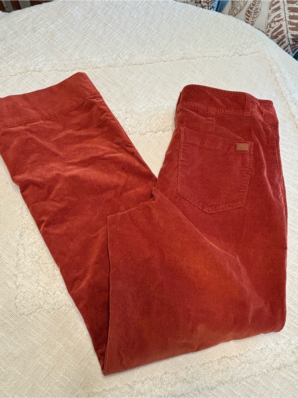 Peace Love World Women’s Rust Corduroy Jeans - Classic Fit